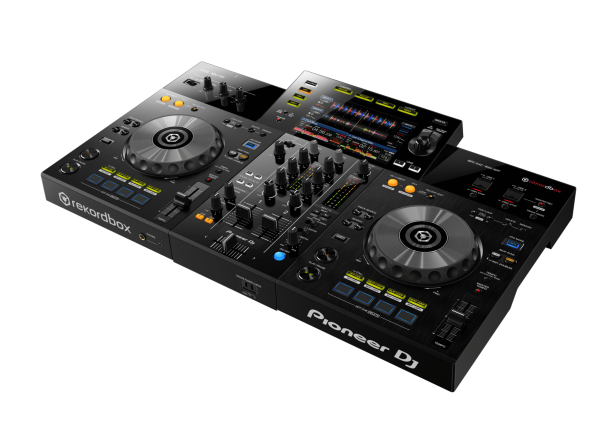 Tilted side view of the Pioneer DJ XDJ RR DJ system