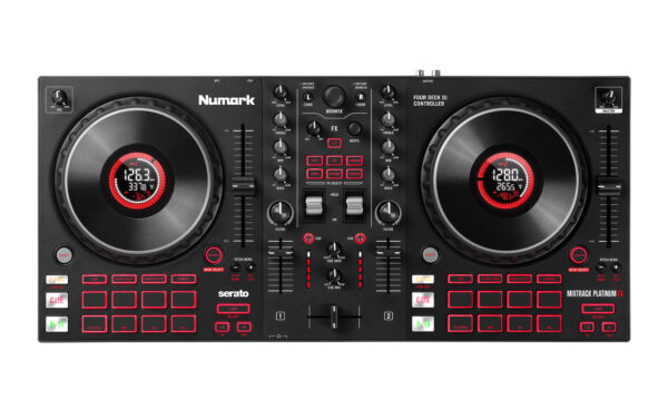 Numark Mixtrack Platinum FX 4-deck Serato DJ controller with jog wheels and performance pads