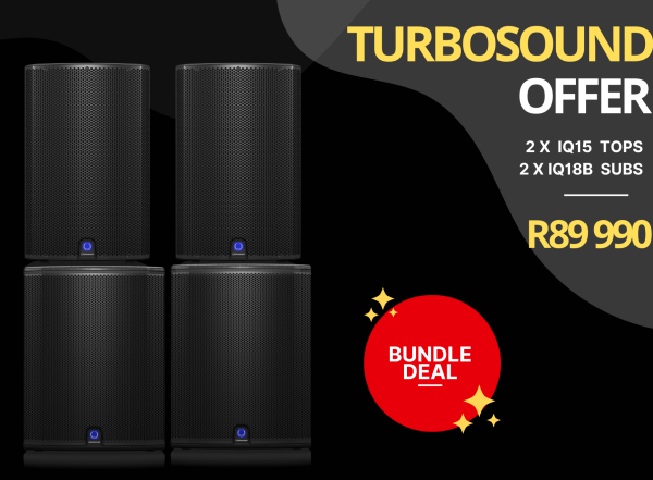 Turbosound Bundle Deal with 2x IQ15 Tops and 2x IQ18B Subs